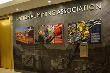 National Mining Associations wall display