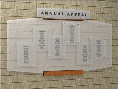 donor recognition wall