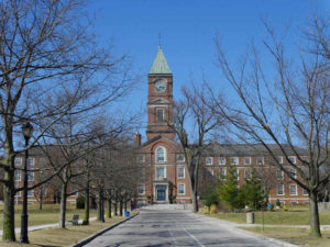 college with clocktower