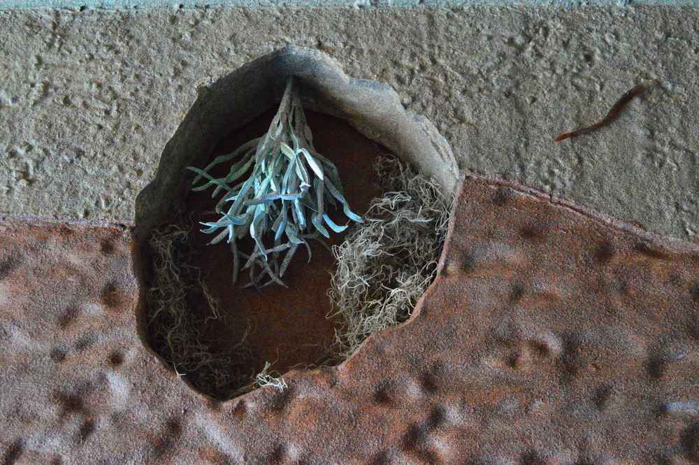 model of grasses in a hole