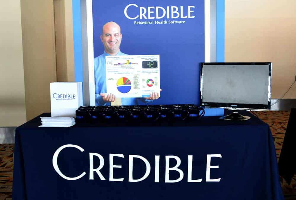 Credible Behavioral Health Software table top displays