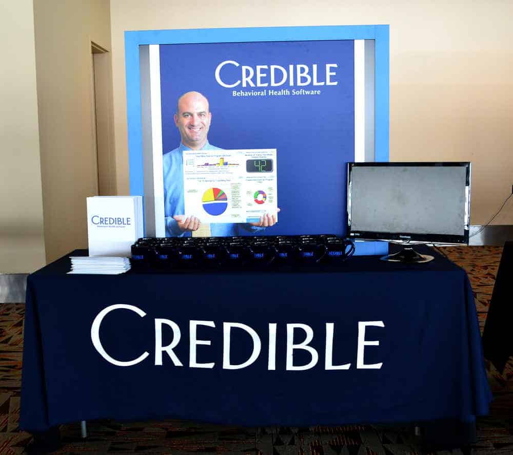 Credible Behavioral Health Software table top displays