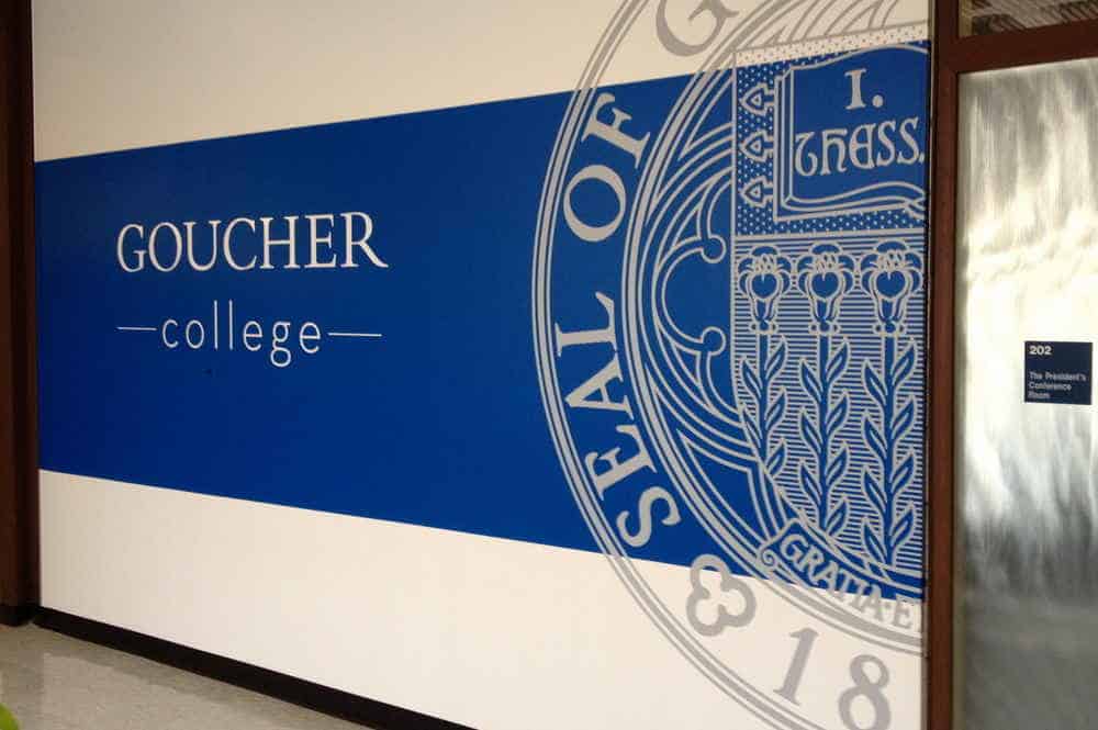 Goucher College wall display