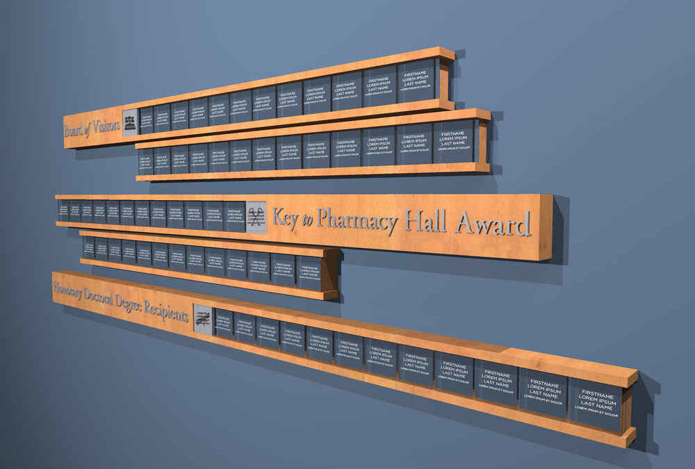 university wall display