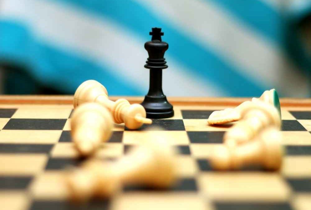 pieces on a chess board