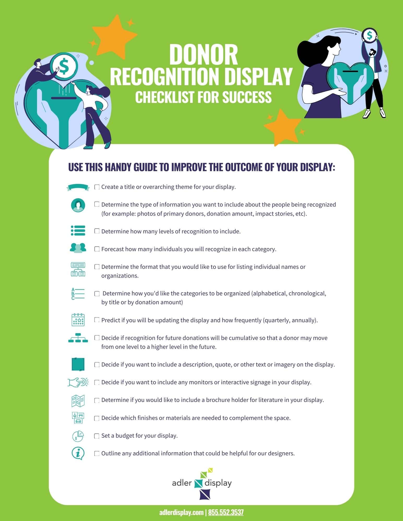 Donor Recognition Display Checklist