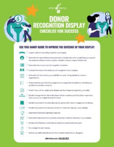 donor recognition display checklist