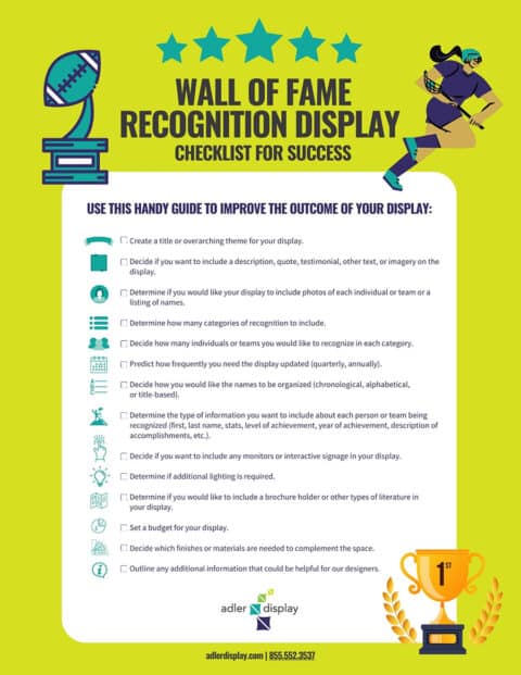 Wall of Fame Displays, Custom | Adler Display in Maryland