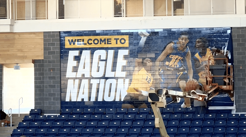 coppin state large stadium mural