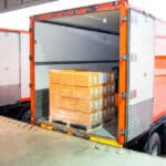 Package Boxes Loading into Cargo Container