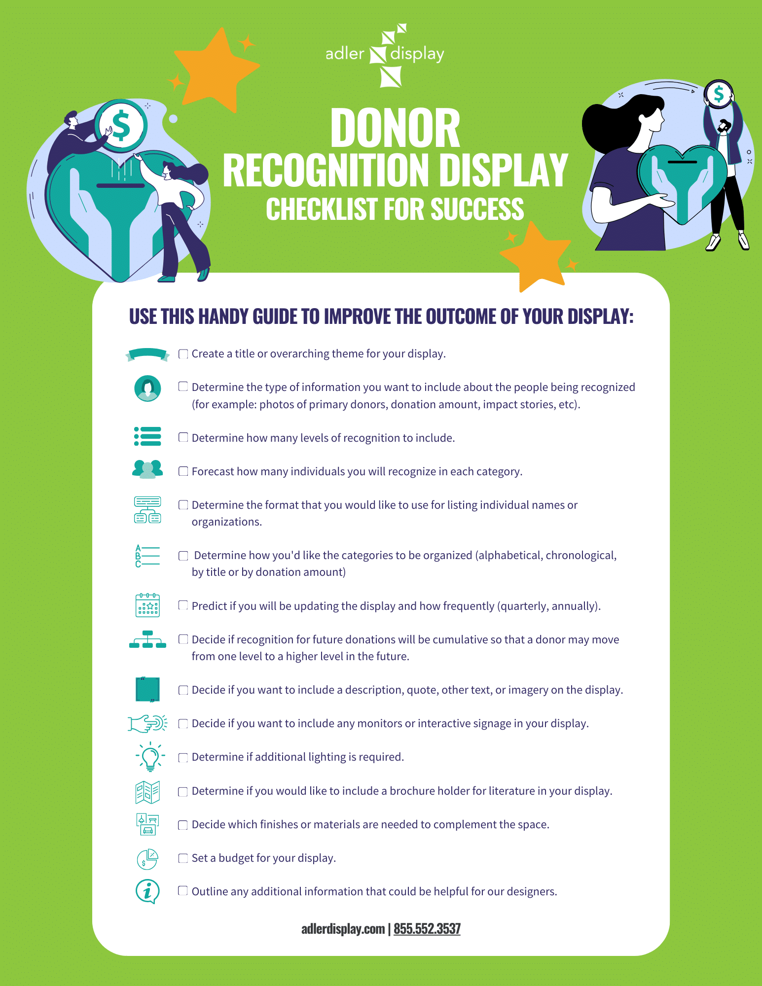 Donor Recognition Display Checklist
