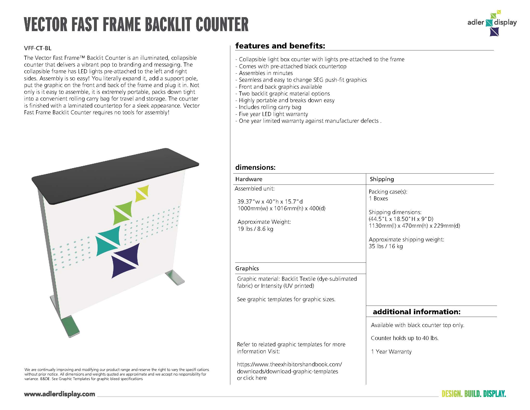 Adler_Fast Frame Backlit Counter_1pager