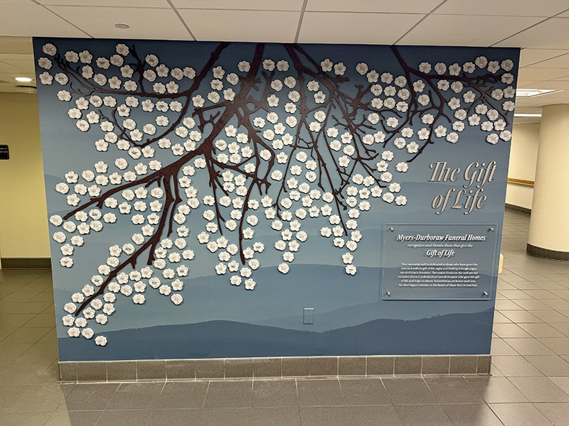 carroll hospital gift of life display