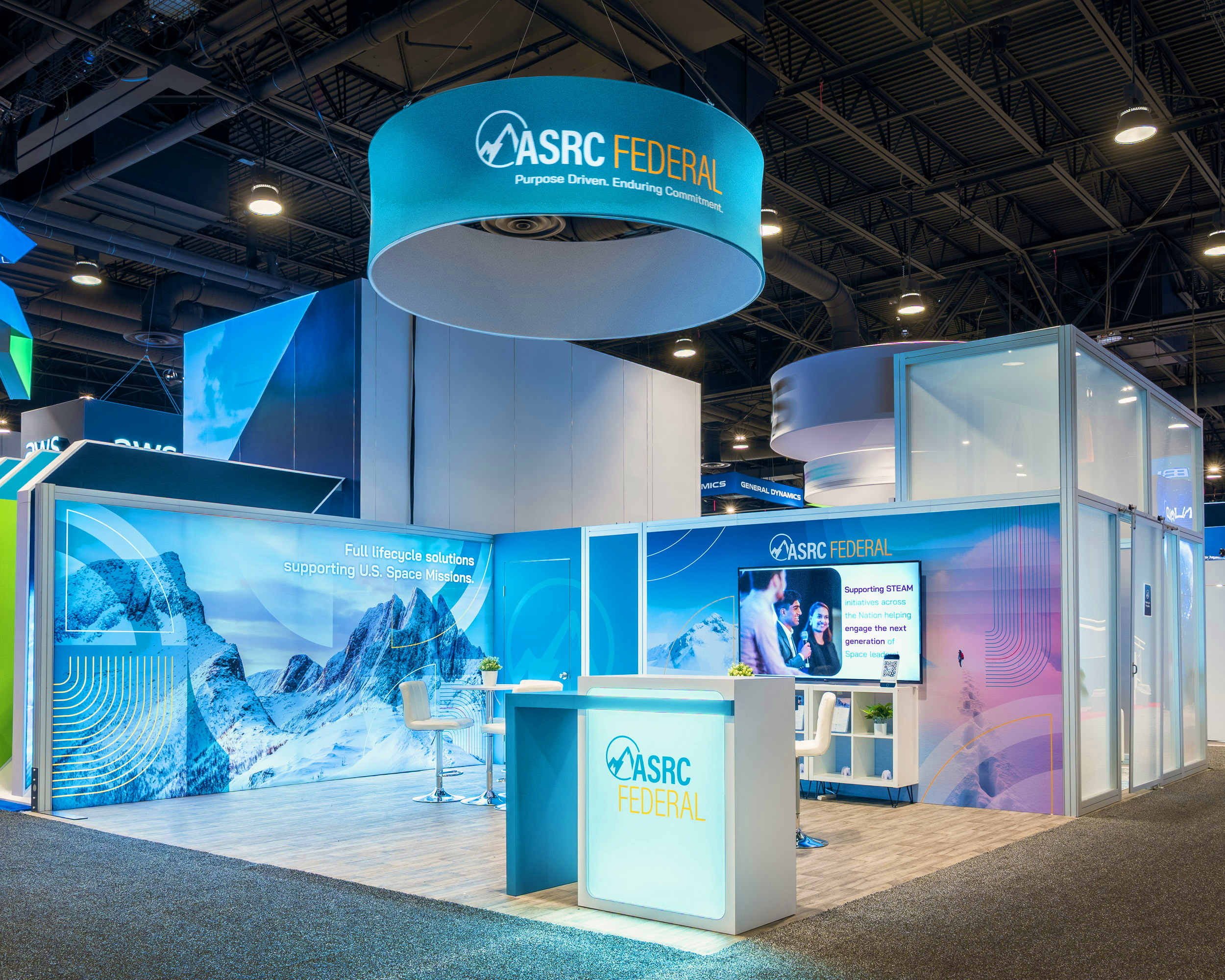 ASRC Trade Show exhibit design by Adler Display
