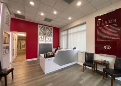 Galaxy Control Systems custom brand desk display