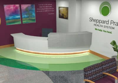 Sheppard Pratt custom branded desk display