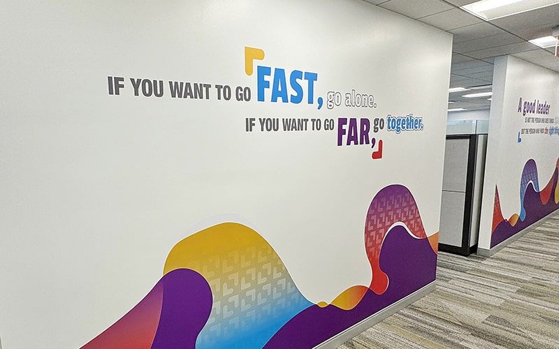 typographic wall covering