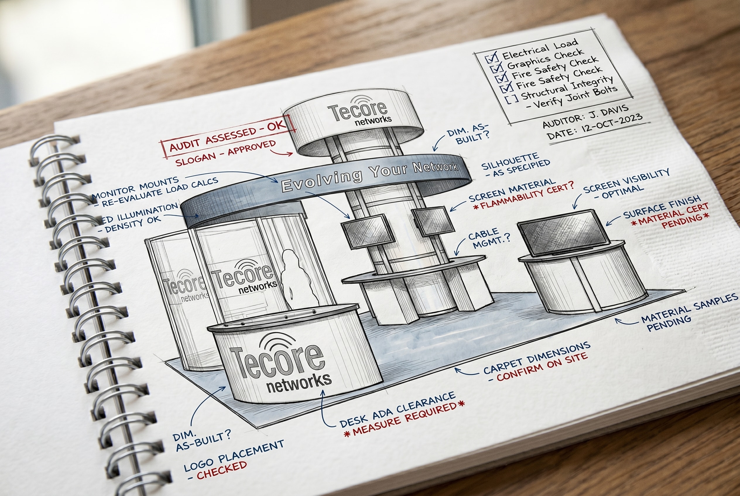 Trade Show Display Sketch and Audit